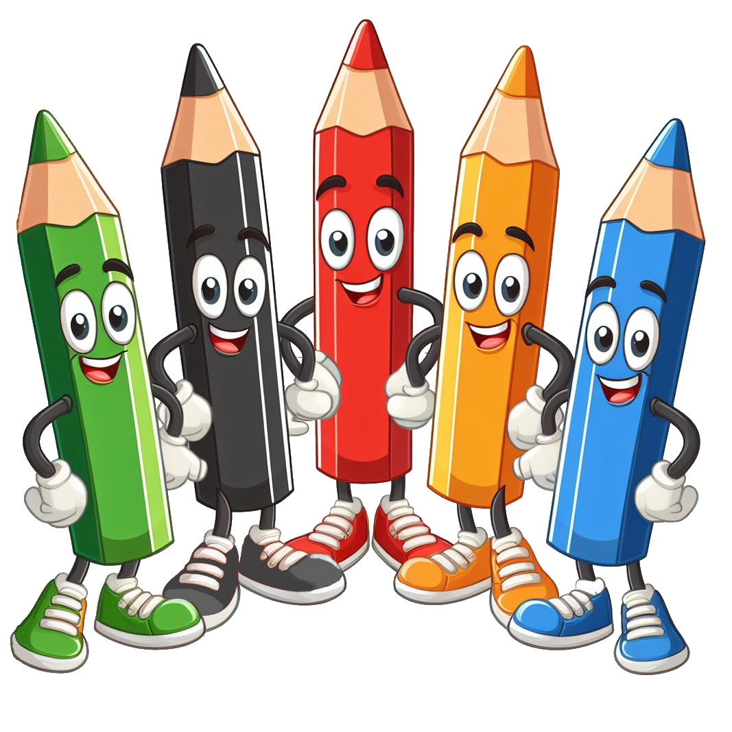 Picture of happy pencils.